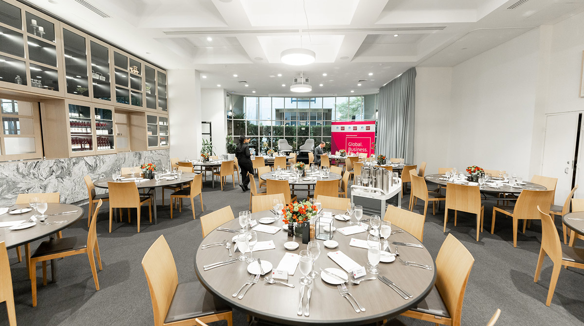Melbourne Business School Hub Dining Room Setup