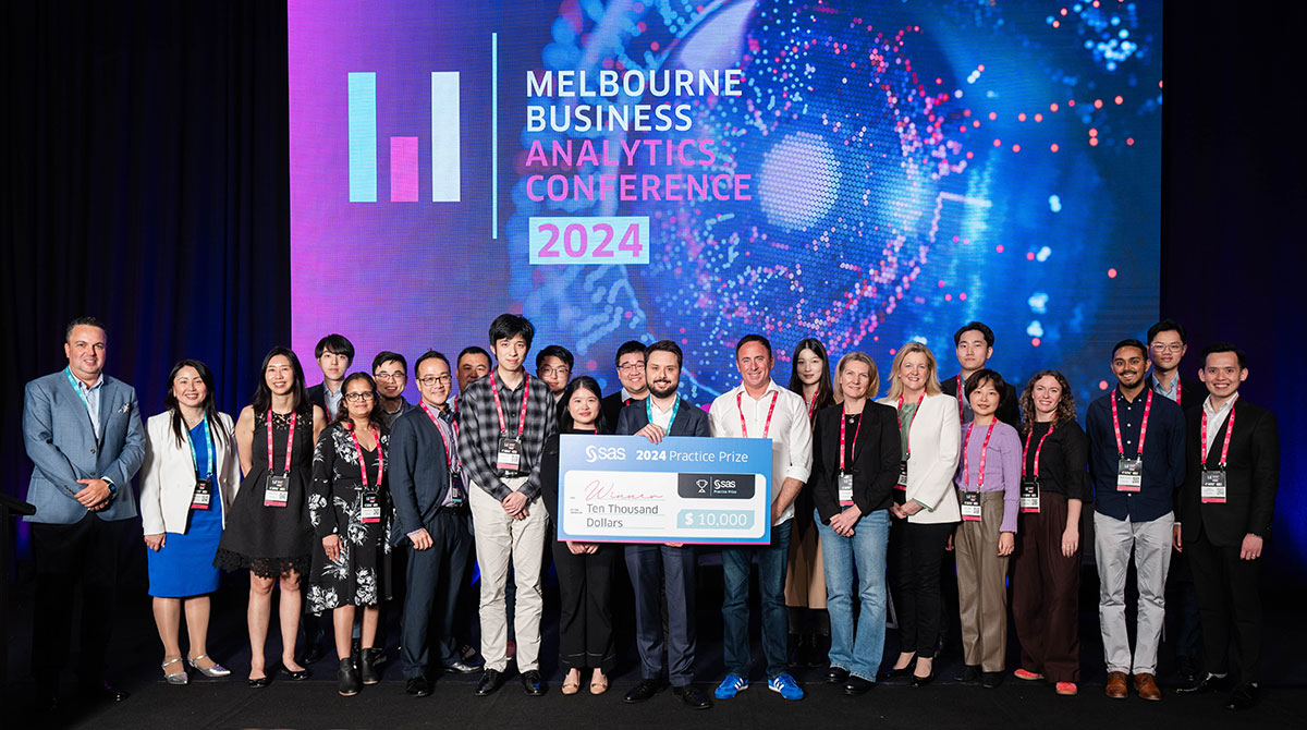 Established in 2022, the Centre for Business Analytics SAS Practice Prize recognises the best applications of advanced analytics that have resulted in significant and measurable organisational impact with a $10,000 honorarium.