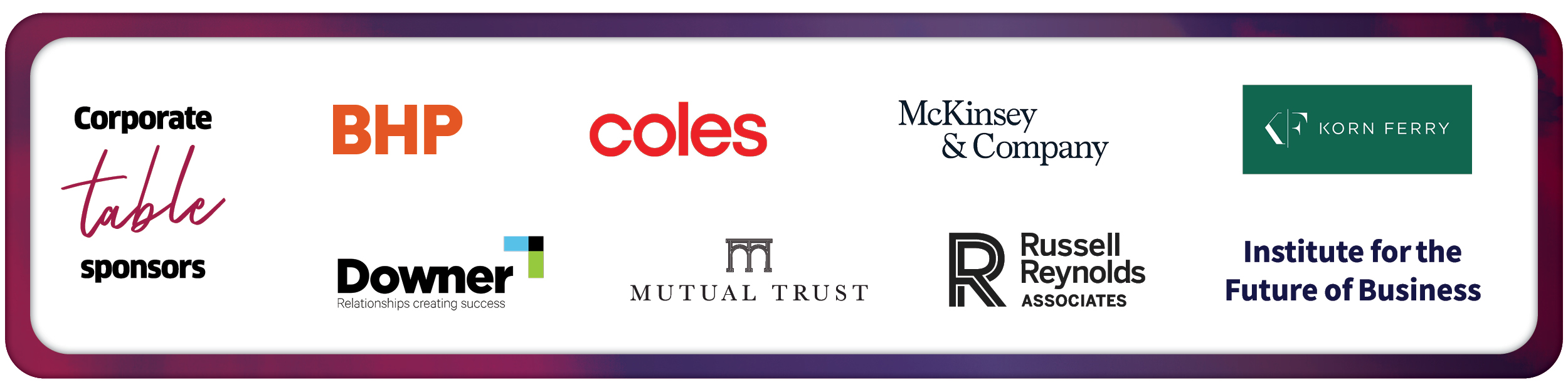 Corporate Table Sponsors