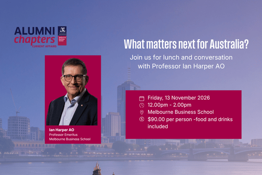 What matters next for Australia? Lunch and conversation with Professor Ian Harper