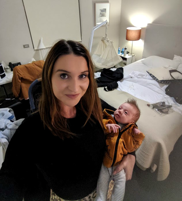Ashleigh Connolly and her son Robbie at Melbourne Business School
