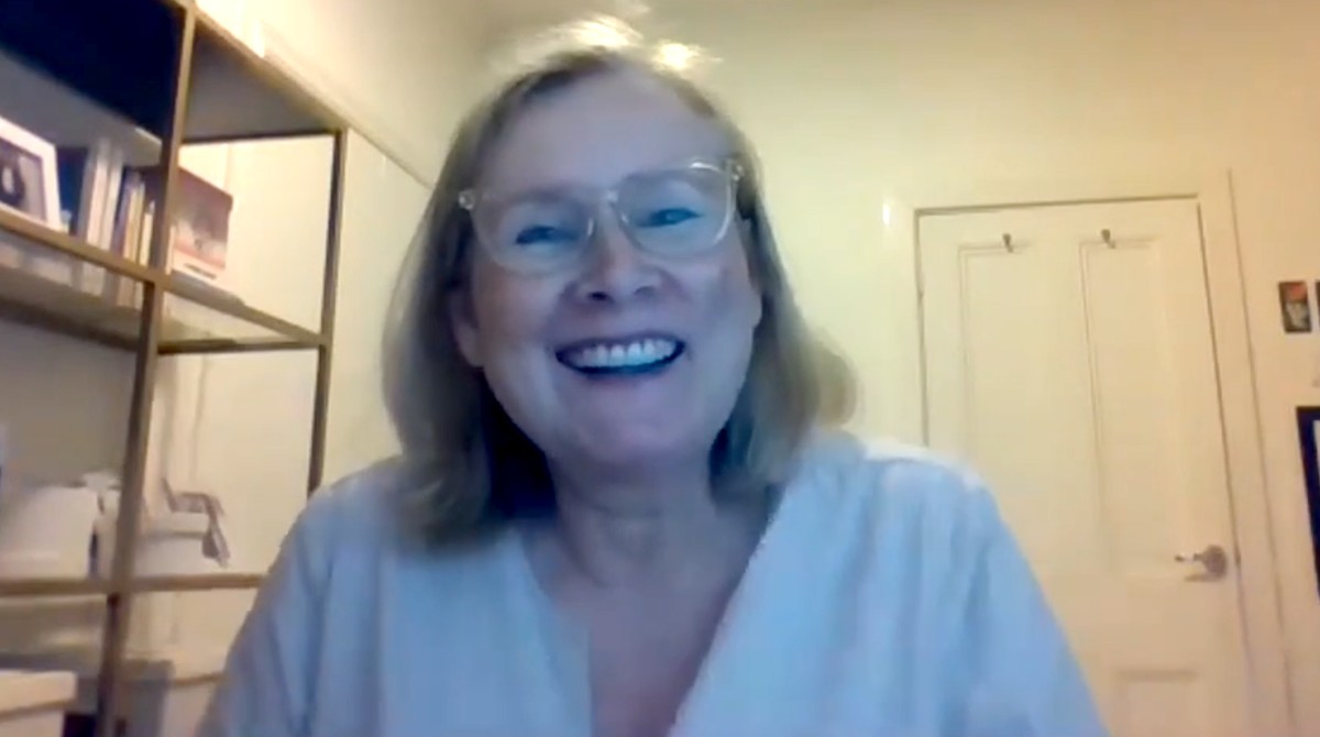 Melbourne Business School Associate Professor Carol Gill on webcam