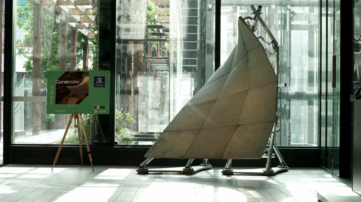 Curvecrete prototype on display at the Arup Melbourne office during Melbourne Design Week. Picture: James Rafferty
