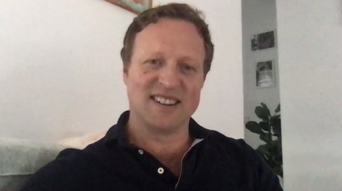 Melbourne Business School Professor of Strategy Geoff Martin on webcam