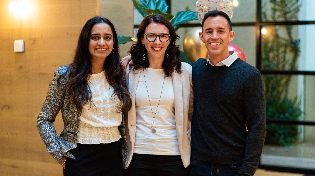 Melbourne Business School MBA students Sukriti Khorana, Bianca Eden and Jason Whitehill