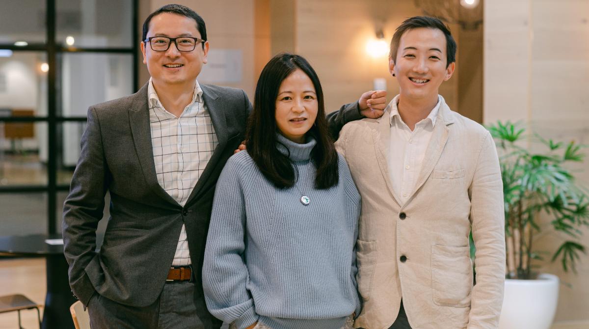 Terry Wu, Kerri Zhang and Ryan Zhou from Team Environmint at Melbourne Business School