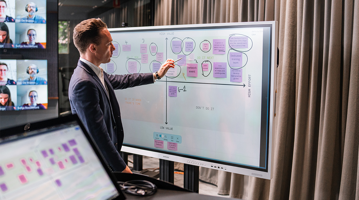 Virtual classroom at Foster Building