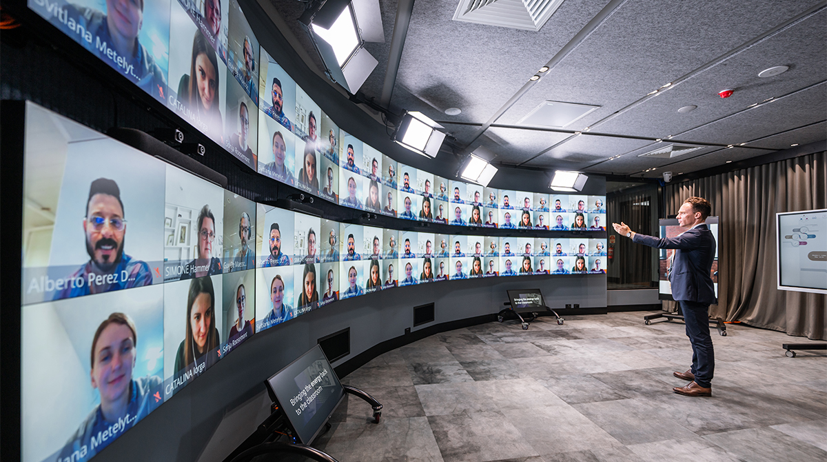 Virtual classroom at Foster Building