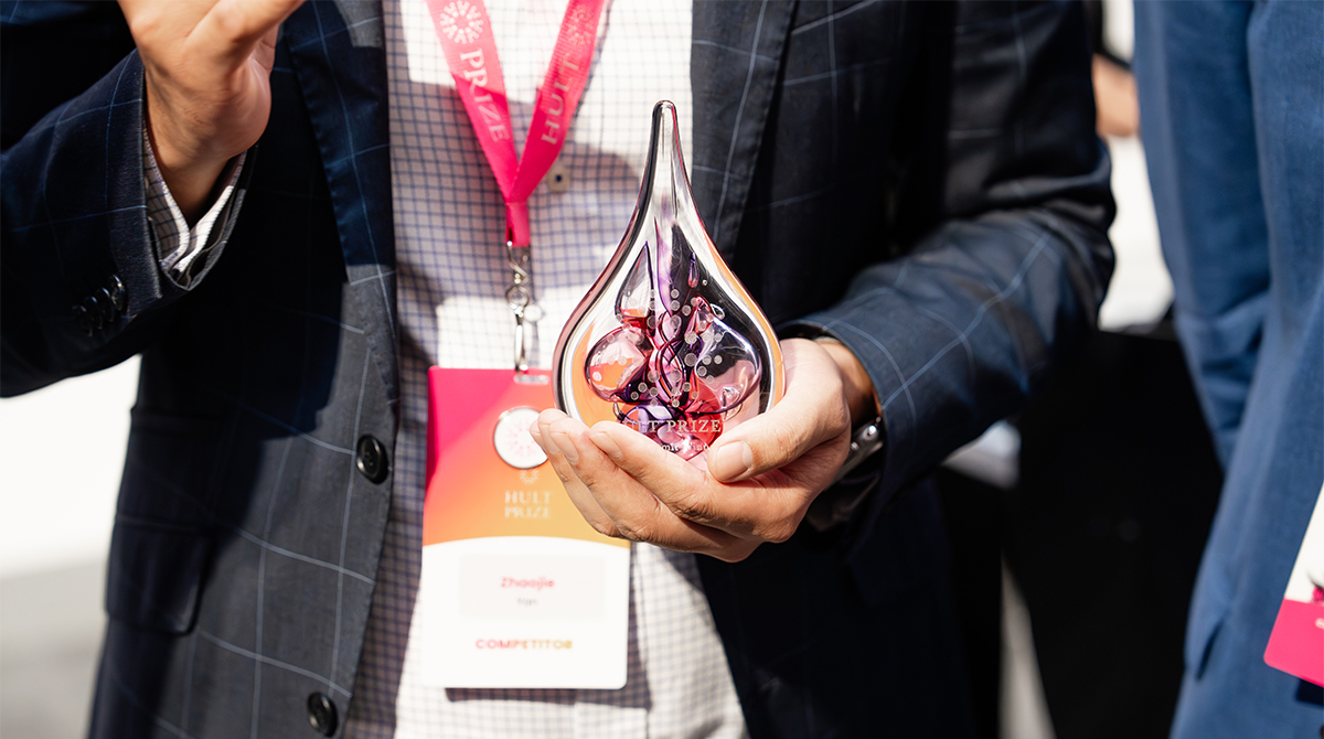 Hult Prize 2023 semifinalist trophy