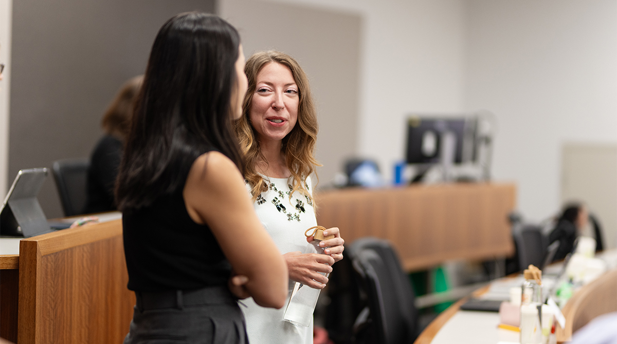 Laura Atkinson, MBA student, in Innovation Bootcamp (shot January 2024)