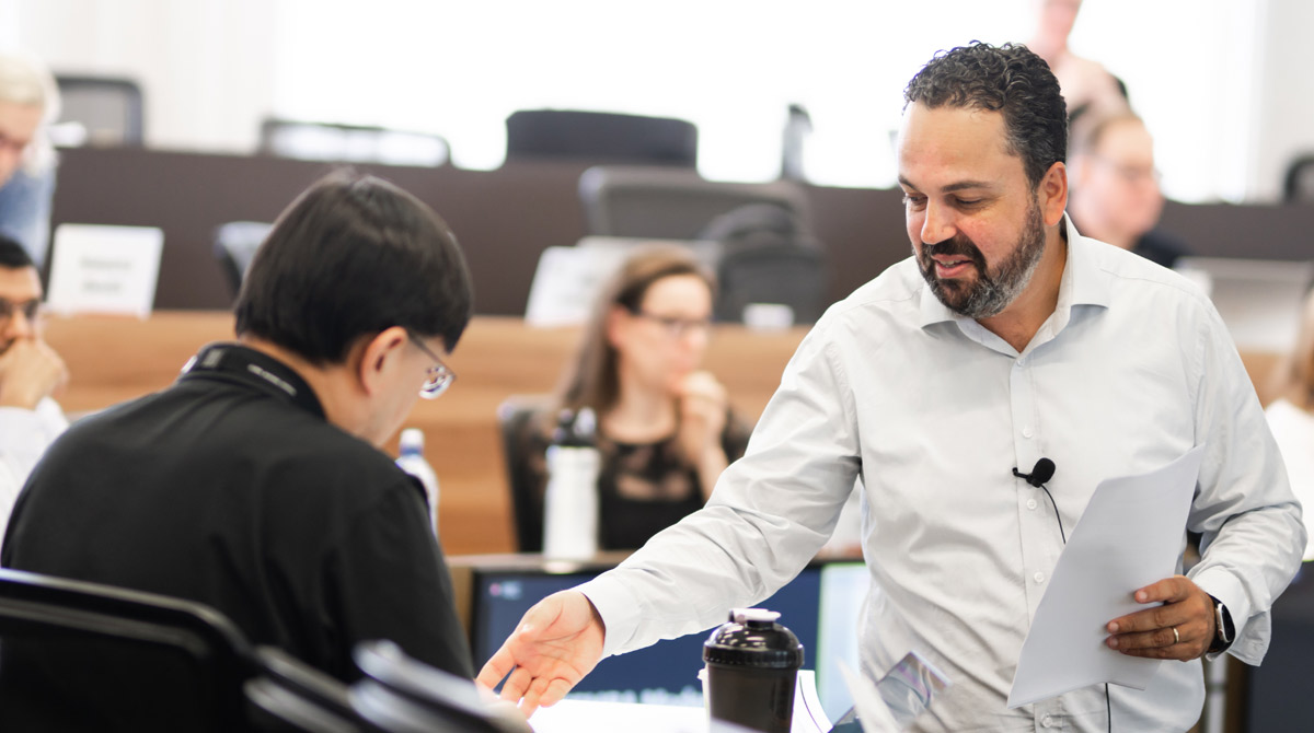 Yalcin Akcay in class at Melbourne Business School