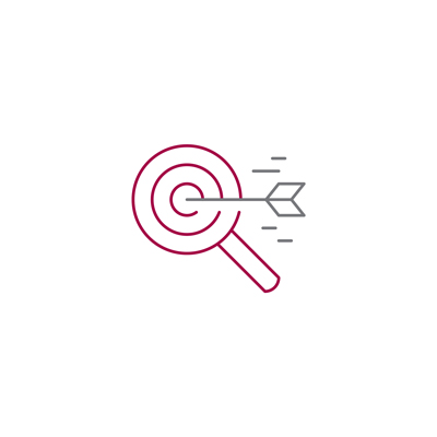 Arrow and Magnifying Glass icon